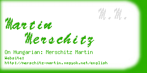 martin merschitz business card